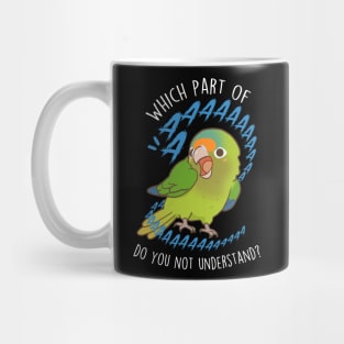Half-Moon Conure Parrot Scream Aaa Mug